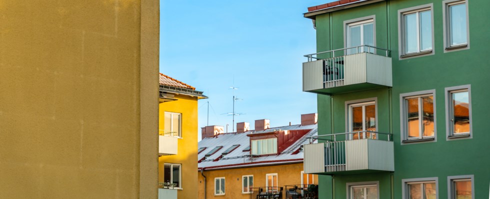 gula och gröna hus